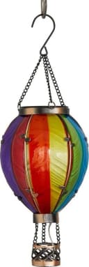 Northpoint LED Solar Laterne Heißluftballon Echtglas Bunt Bild 2
