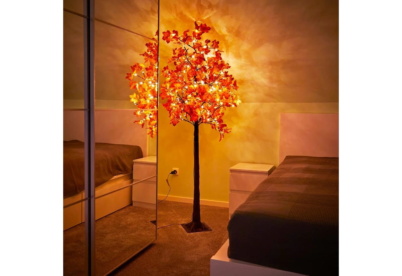 Northpoint LED Herbstbaum 180cm Warmweiß IP44 Timer - Bild 4