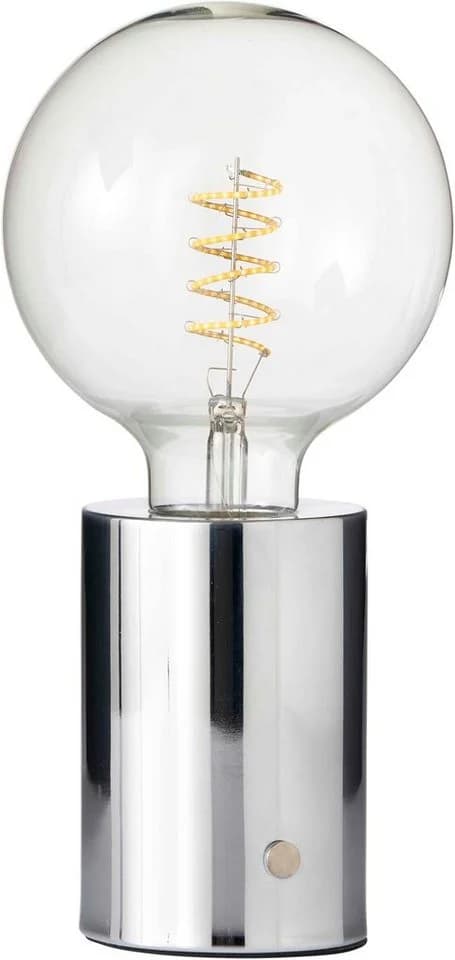 Northpoint Nachttischlampe LED Akku Tischleuchte Edison Glühbirne Chrom - Bild 2