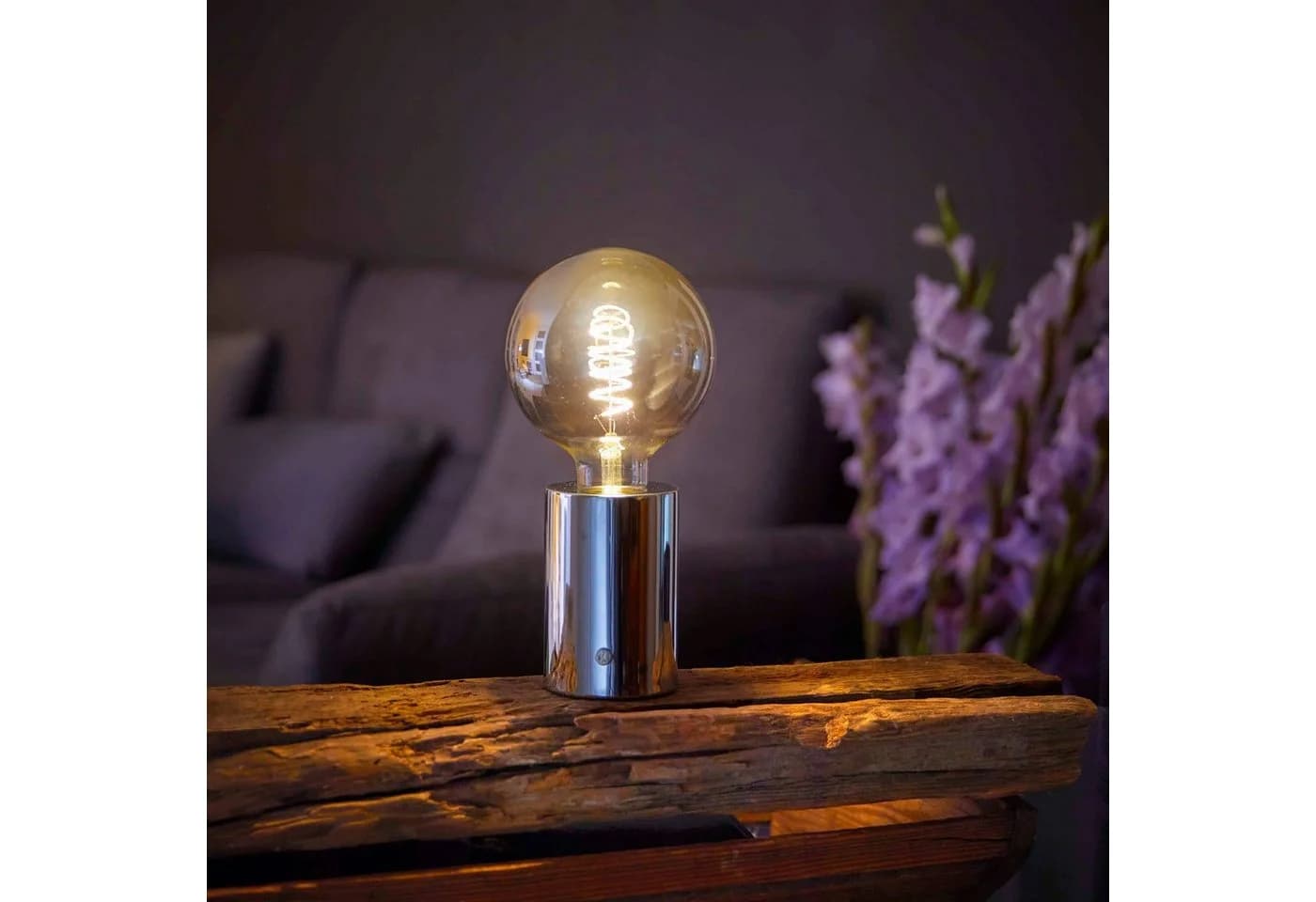 Northpoint Nachttischlampe LED Akku Tischlampe Edison Glühbirne mit Glühdraht - Bild 5