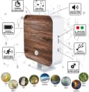 Northpoint LED Dekolicht Naturgeräuschebox Nussbaumholz mit Bewegungsmelder Bild 1