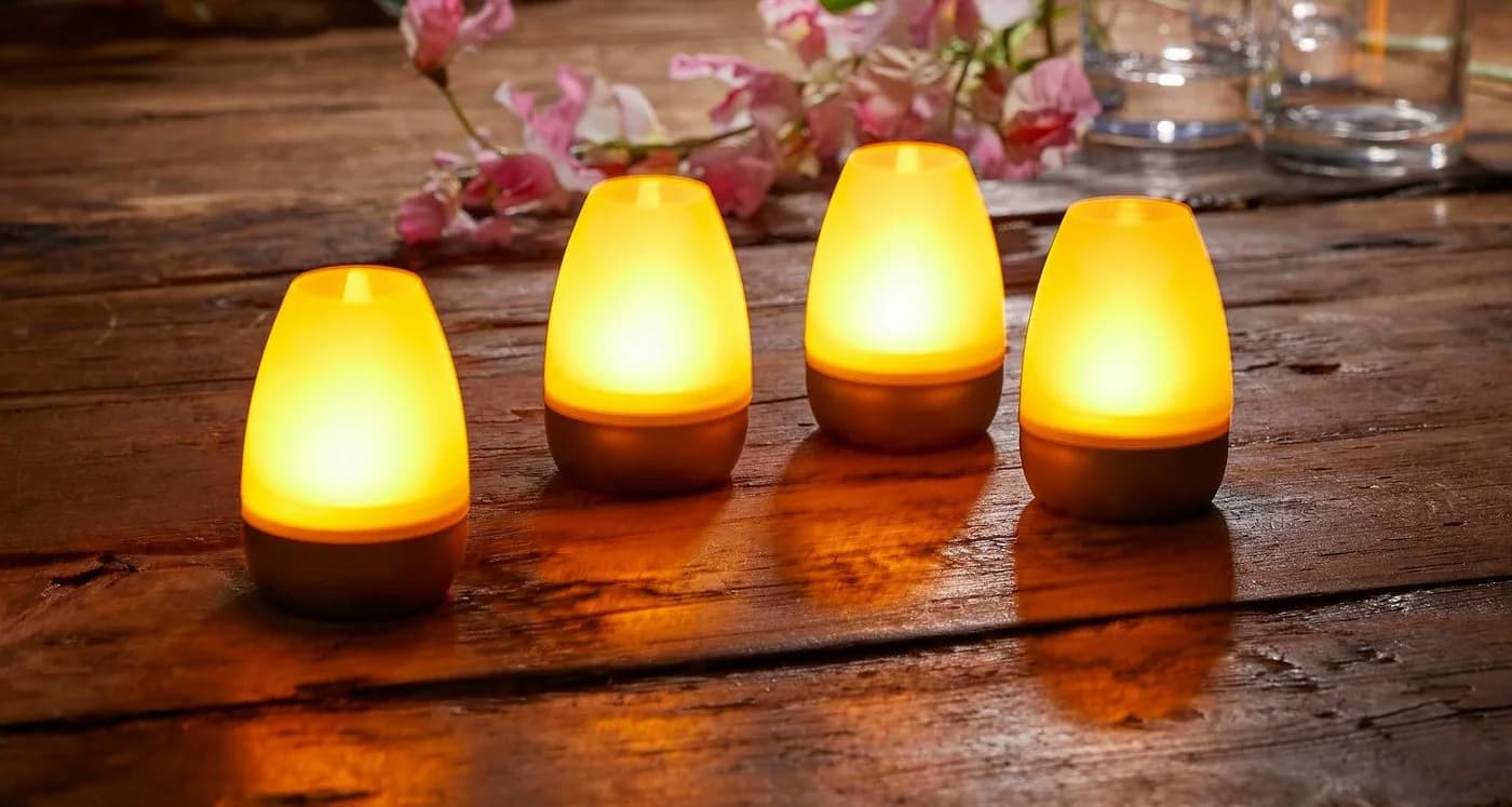 Northpoint LED Akku Lounge Lights 4er Set RGBW Flackereffekt Kabellos - Bild 5