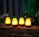 Northpoint LED Akku Lounge Lights 4er Set RGBW Flackereffekt Schwarz Bild 2