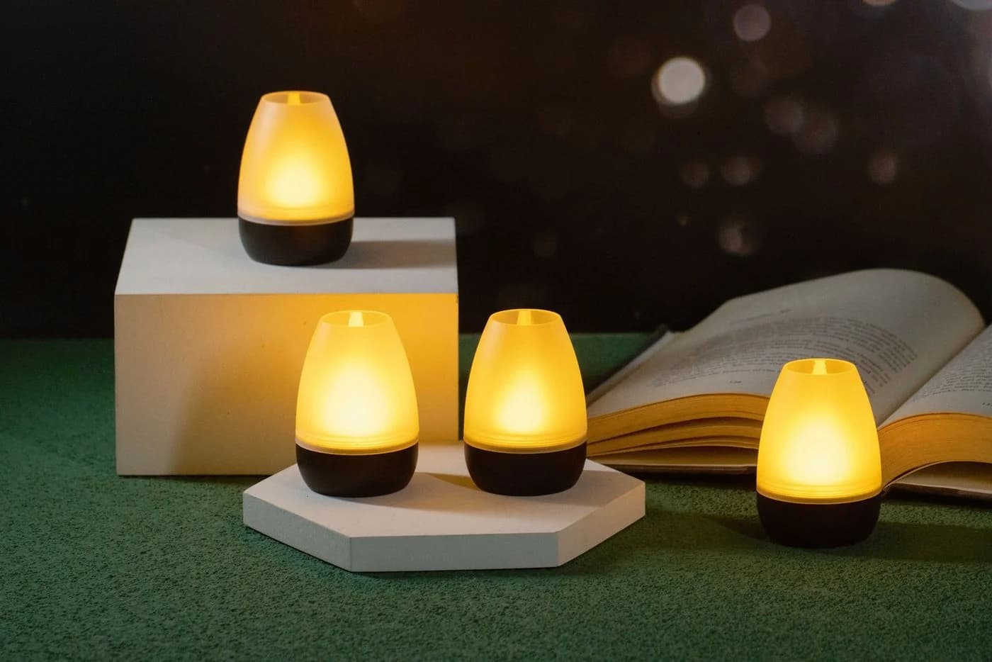 Northpoint LED Akku Lounge Lights 4er Set RGBW Flackereffekt Schwarz - Bild 5
