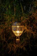Northpoint LED Solar Laterne Heißluftballon Windlicht Braun Bild 5