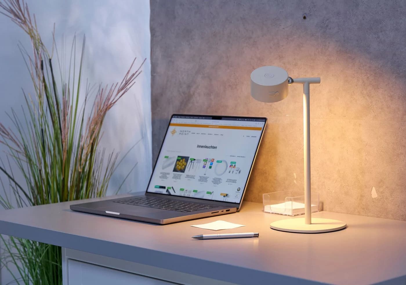 Northpoint LED Stehlampe 3 in 1 Dimmbar Beige Metall - Bild 3