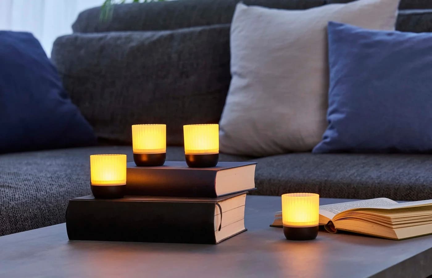 Northpoint LED Akku Lounge Lights 4er-Set RGBW Touchsensor Schwarz - Bild 2