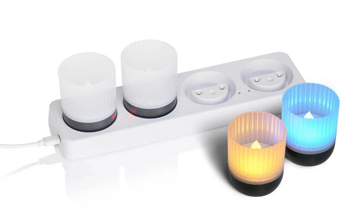 Northpoint LED Akku Lounge Lights 4er-Set RGBW Touchsensor Schwarz - Bild 4