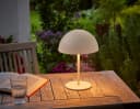Northpoint LED Tischleuchte Pilzform Metall Akku USB-C Touchschalter Outdoor Bild 4