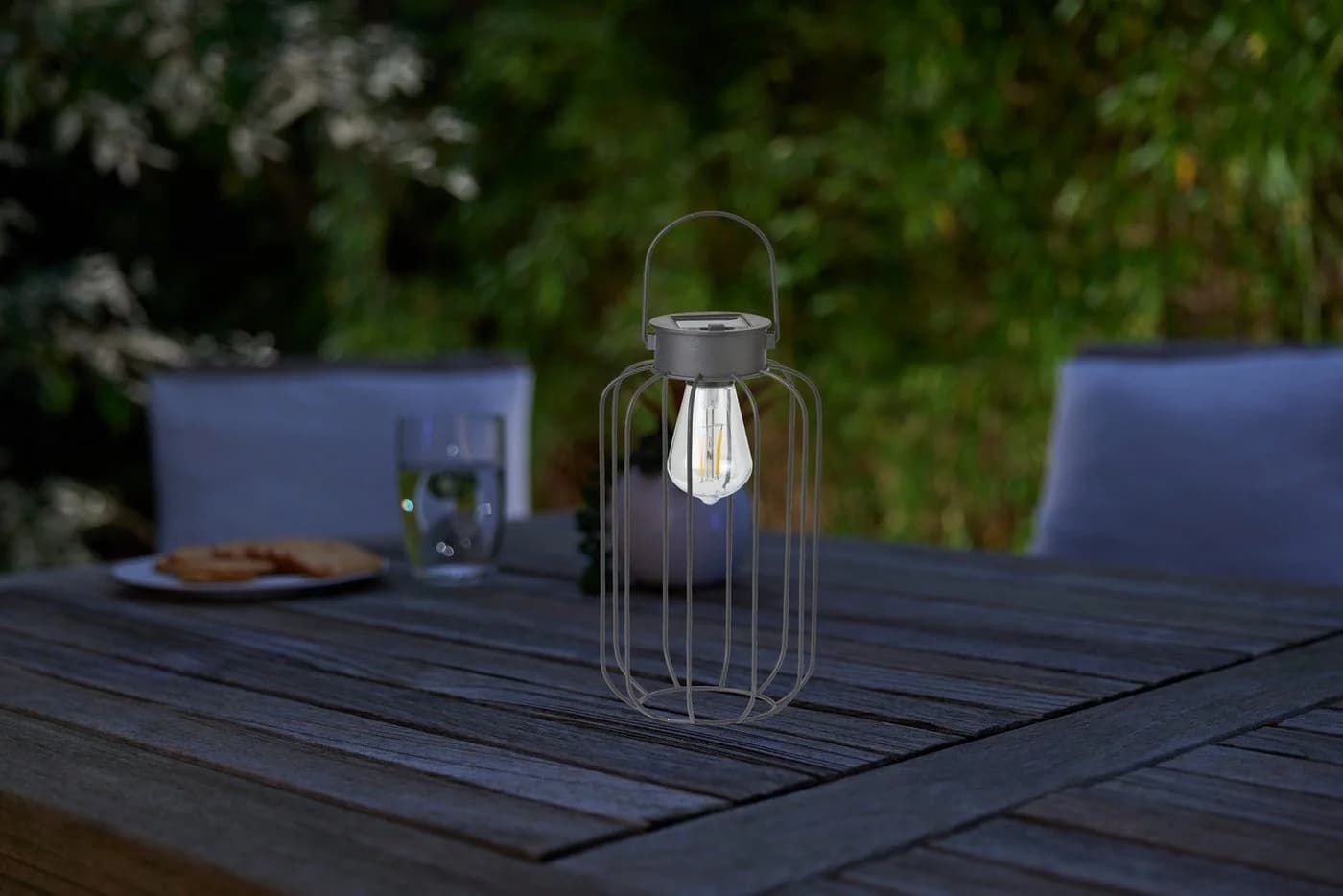 Northpoint LED Solarleuchte Laterne Industrielook Garten Balkon IP44 - Bild 3