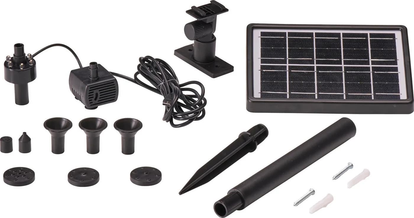 Northpoint Solargartenbrunnen mit LED Anthrazit für Außenbereich - Bild 4