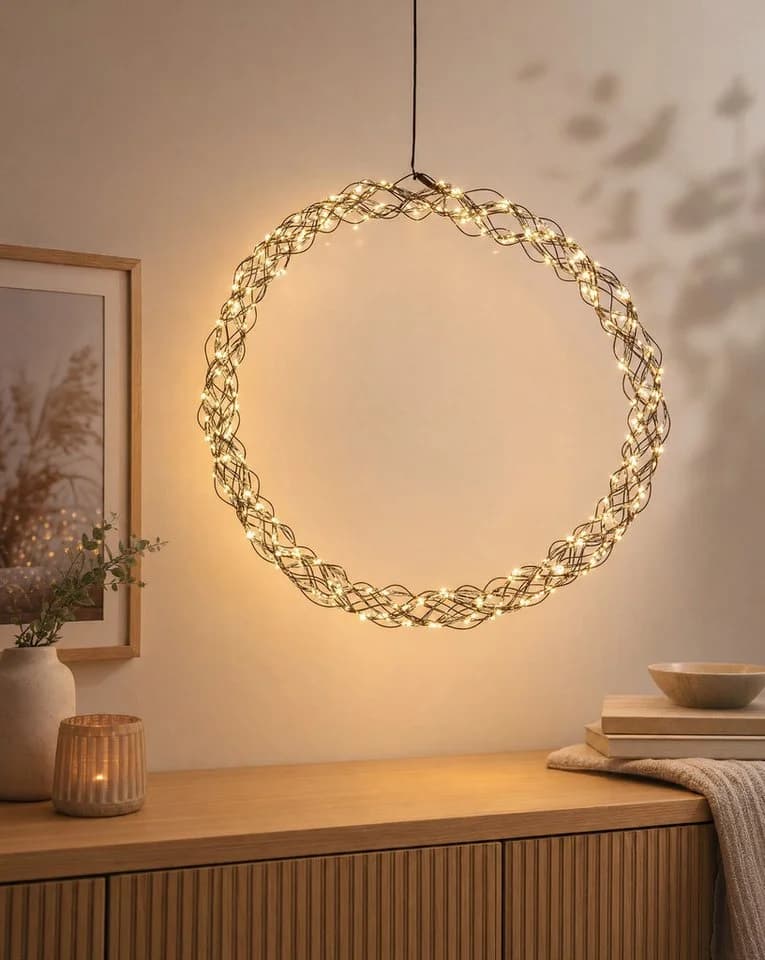 Northpoint XXL LED Lichtkranz 50cm 1000 LEDs Timer Schwarz - Bild 2