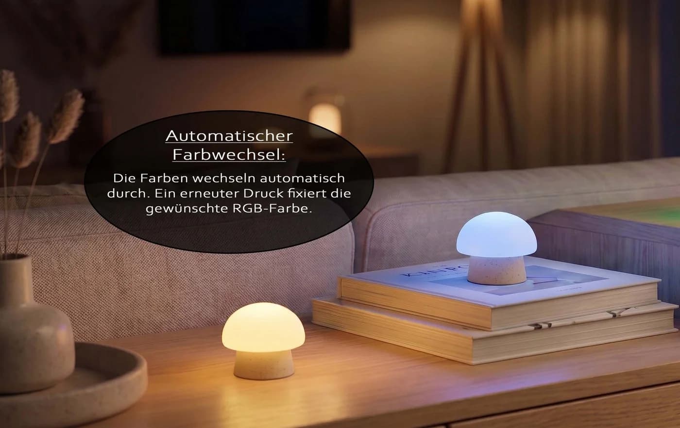 Northpoint LED Dekolicht Mushroom Lounge Lights Beige USB-C IP44 - Bild 5