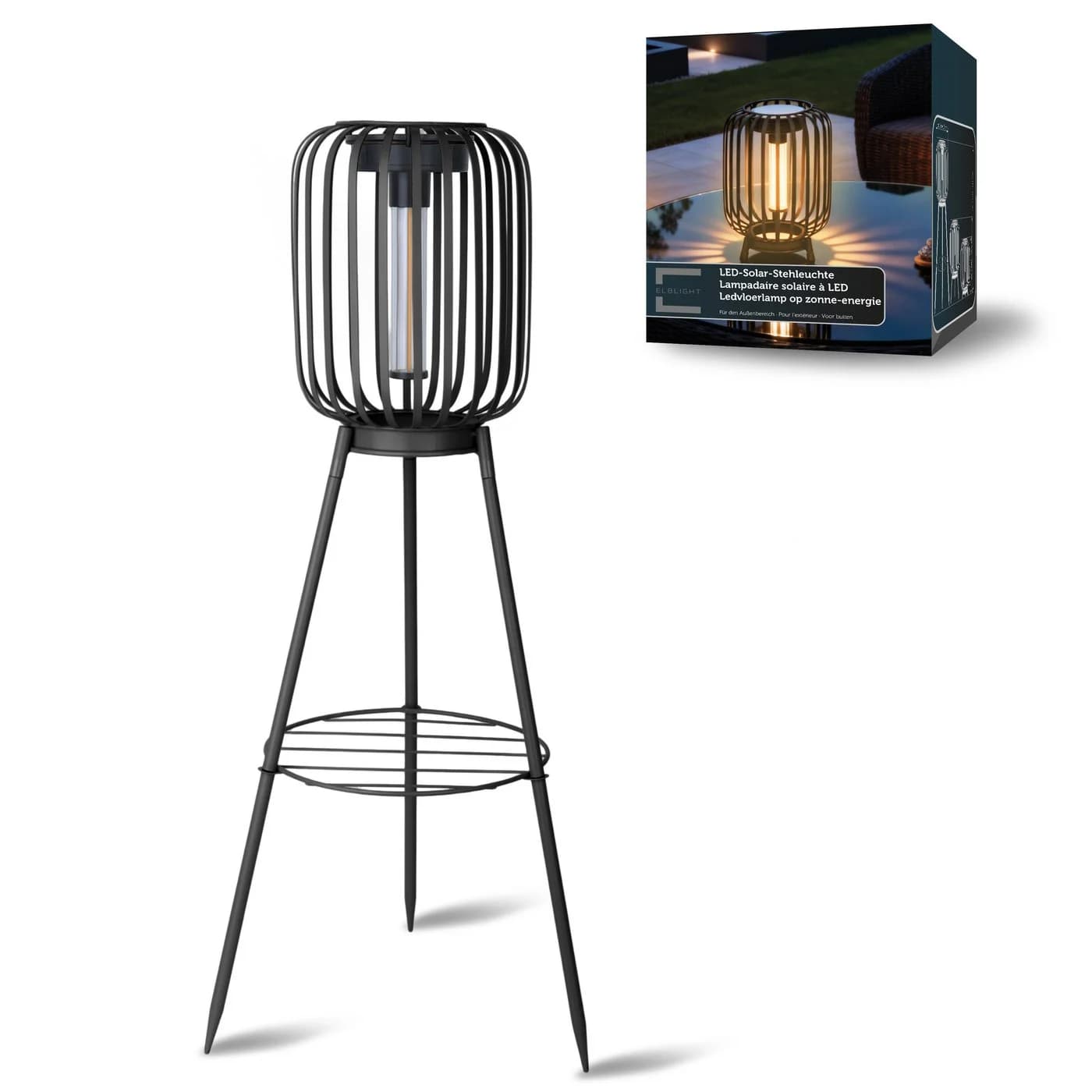 Northpoint Solar-Stehleuchte mit LED & COB-Technologie Warmweiß - Bild 2