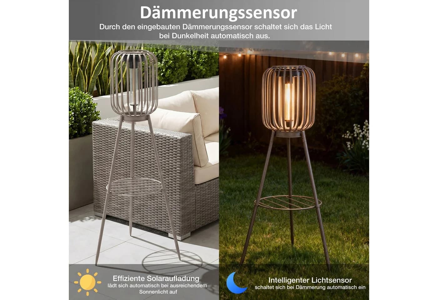 Northpoint LED Solarleuchte Garten Stehleuchte 3in1 warmweiß - Bild 4