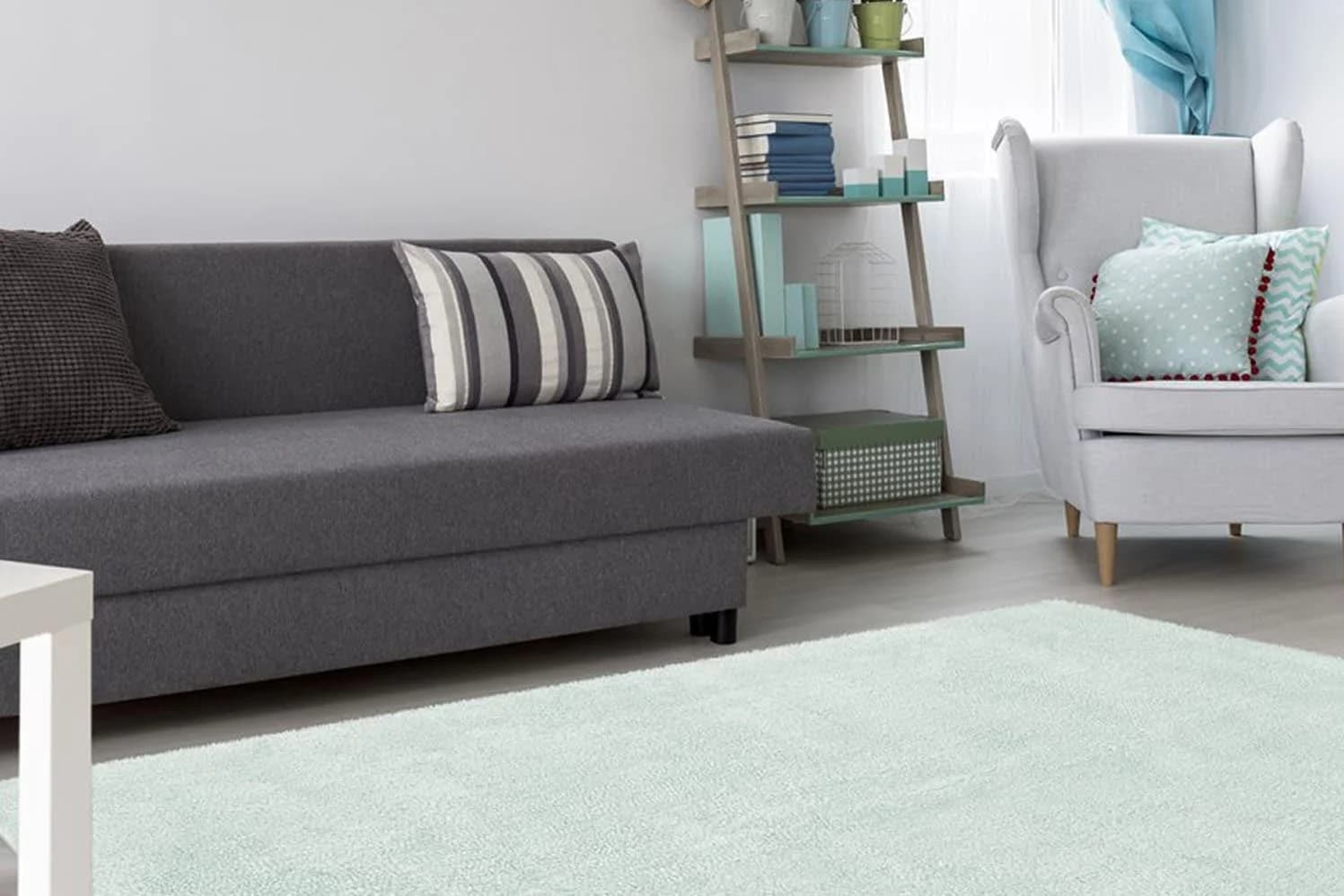 Calo-deluxe Hochflor-Teppich Vossi 111 Hellblau