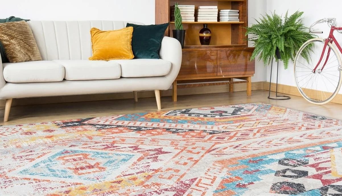 Teppich CALO-DELUXE Emin 600 Vintage Orange Baumwolle