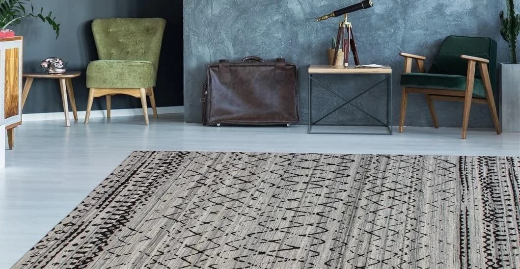 Calo-deluxe Roxy 130 Teppich Natur/Grau Jacquard