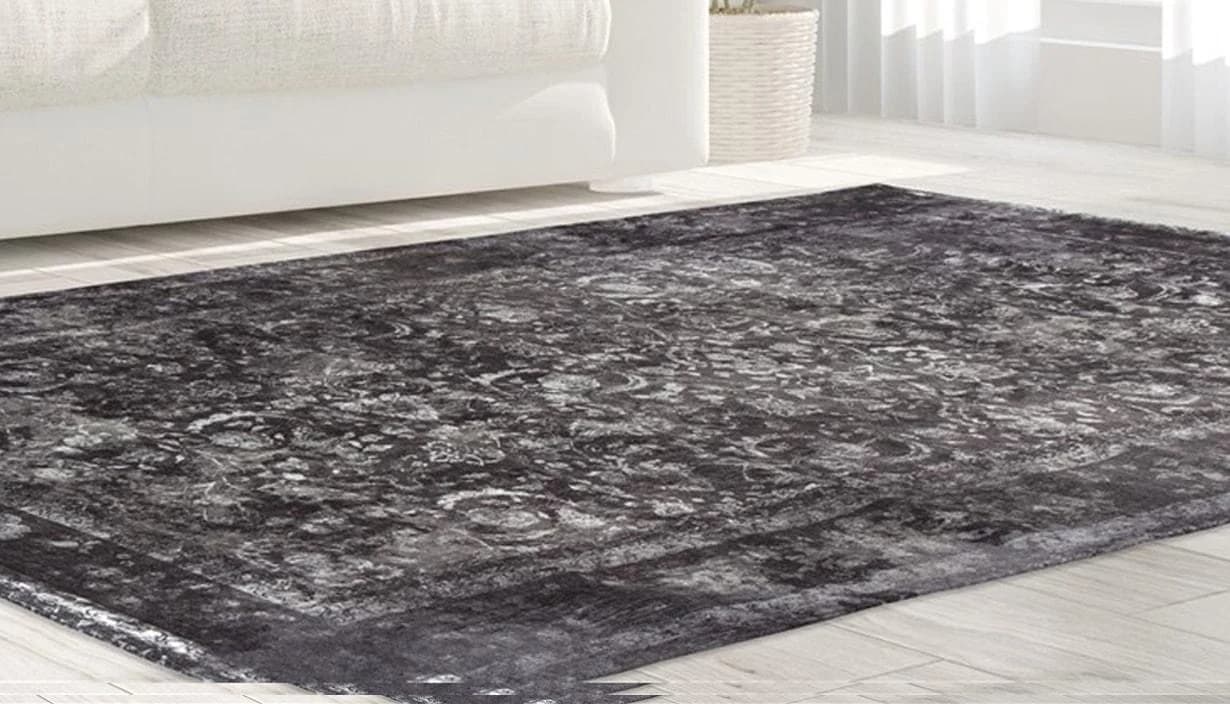Calo-deluxe Kurzflorteppich Layata 8030 Vintage Grau