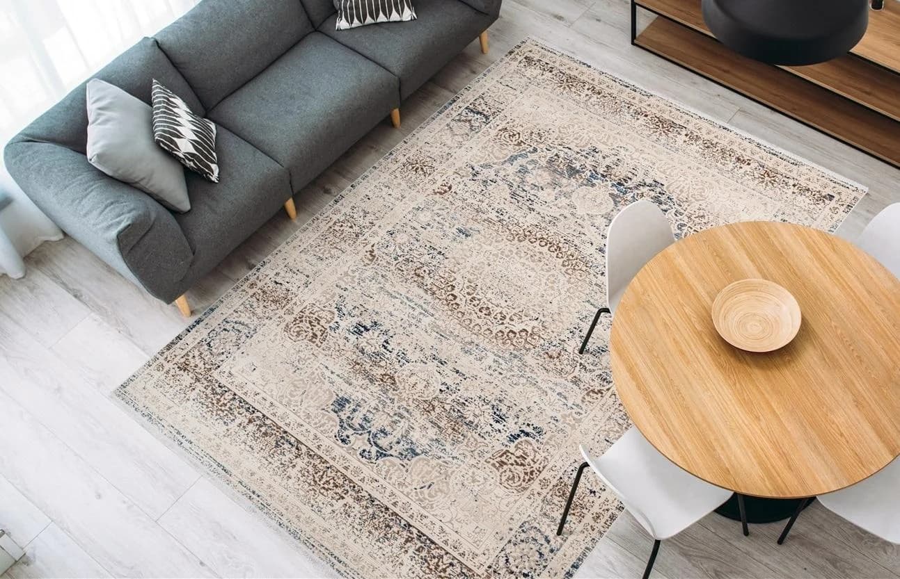CALO-DELUXE Teppich Valessa-1111 Beige Vintagedesign
