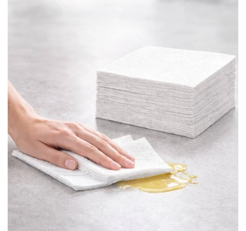 PACKEO Papierserviette 1/4-Falz 33×33 cm Weiß 1-lagig - Bild 3