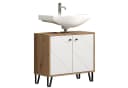 trendteam Waschbeckenunterschrank Weiß Matt Lack Skandi Design Bild 3