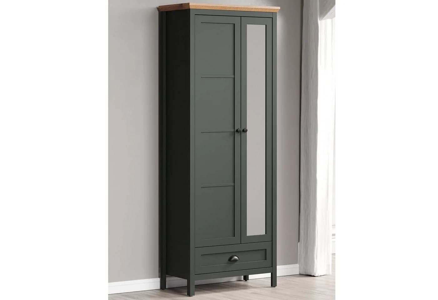 trendteam Garderobenschrank Tannengrün mit Spiegelglas - Bild 2