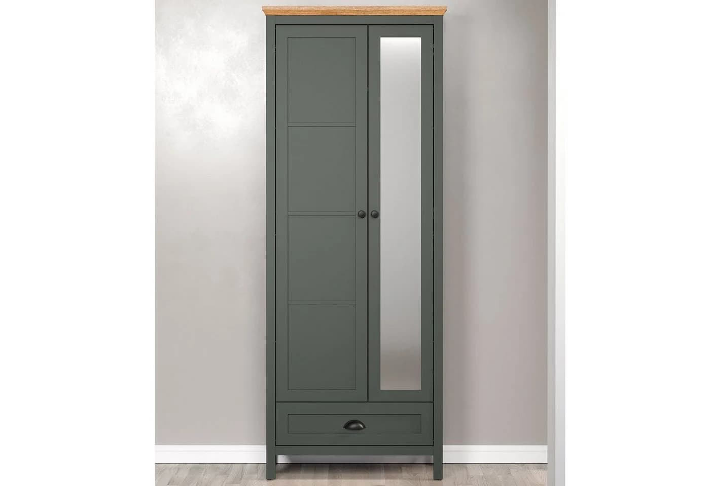 trendteam Garderobenschrank Tannengrün mit Spiegelglas - Bild 5