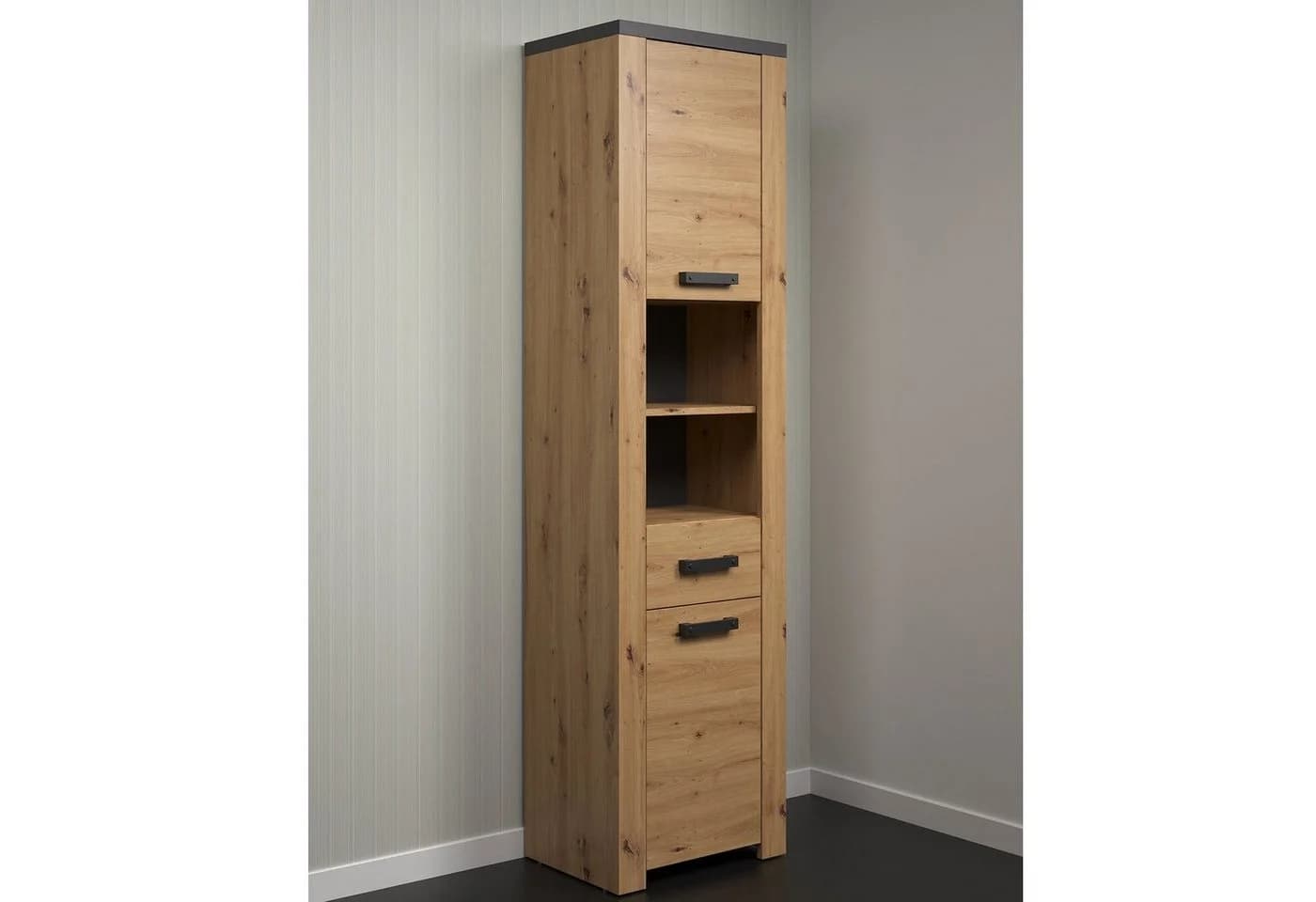 trendteam Hochschrank Badezimmerschrank Eiche Melamin Modern - Bild 3