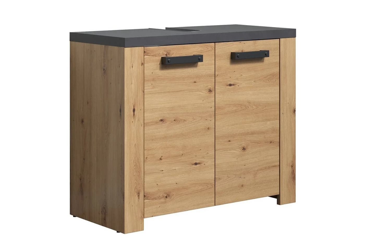 trendteam Waschbeckenunterschrank Follow Natur/Anthrazit - Bild 2