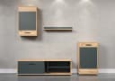 INOSIGN Wohnwand Valetta Set Eiche Anthrazit Modern Bild 3