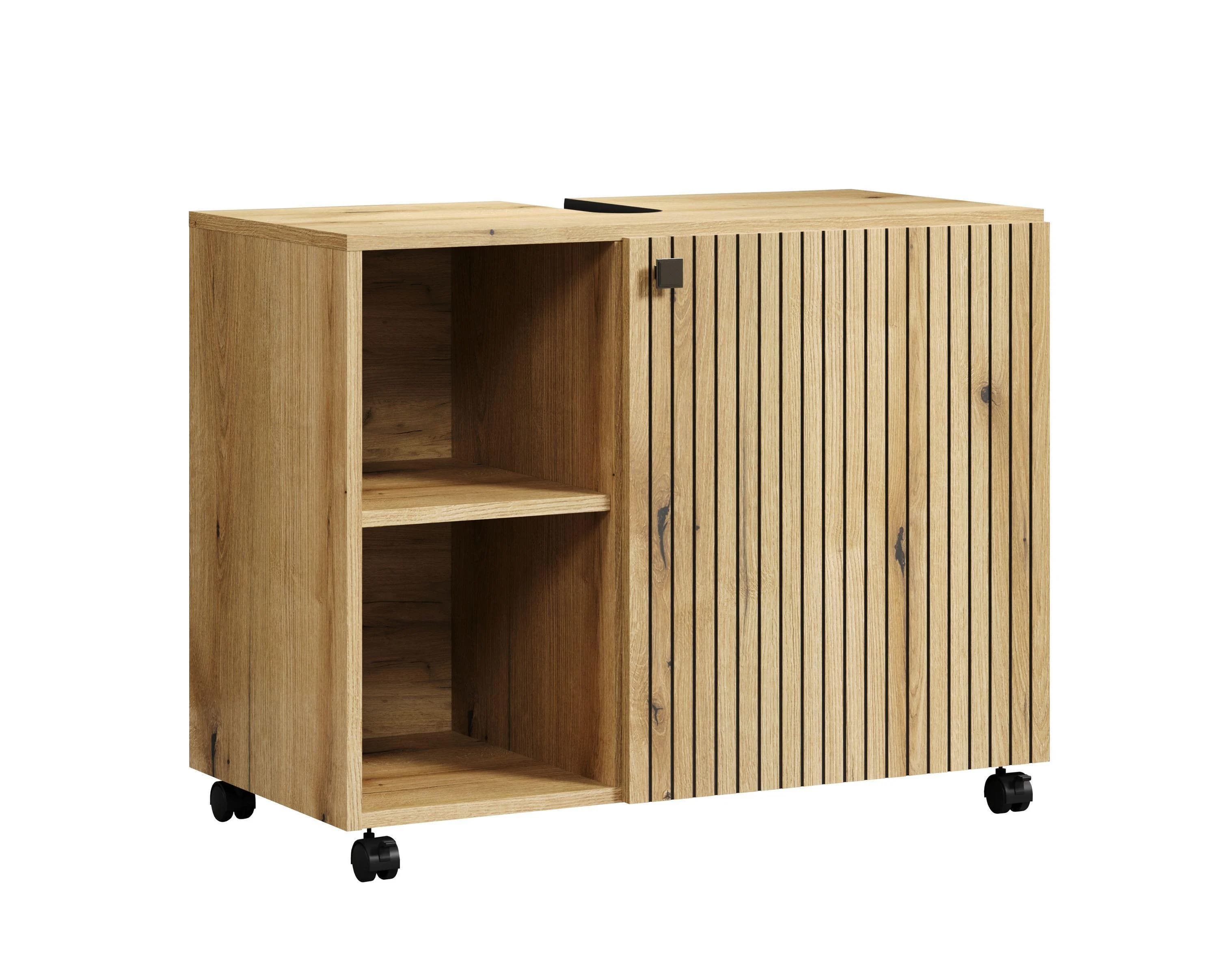 TRENDTEAM Waschtischunterschrank PureBliss Eiche Dekor Braun
