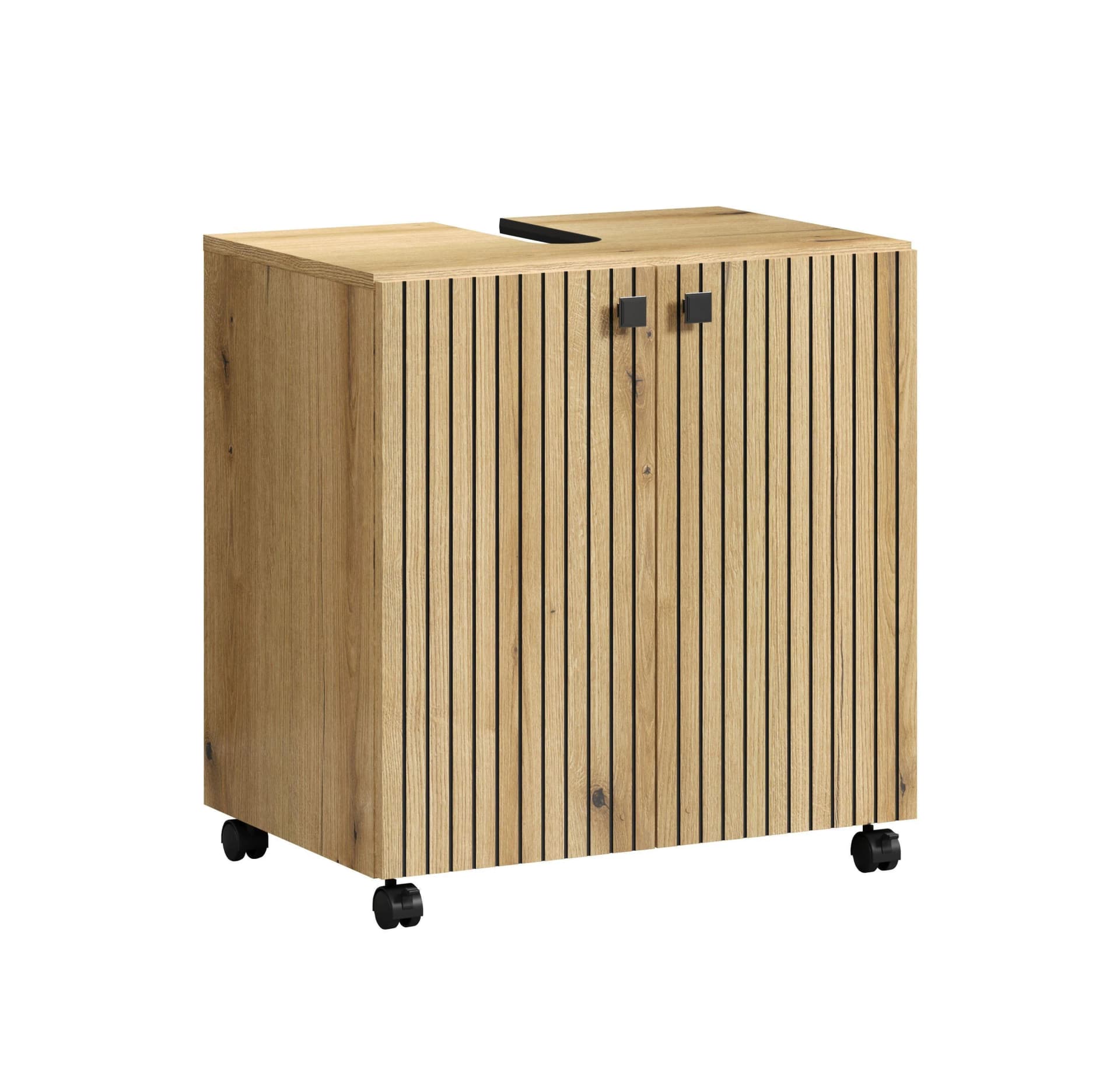 TRENDTEAM Waschtischunterschrank PureBliss Eiche Dekor Braun