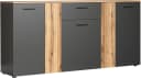 trendteam Kommode Sideboard 181 cm Anthrazit Eiche Melamin Bild 2