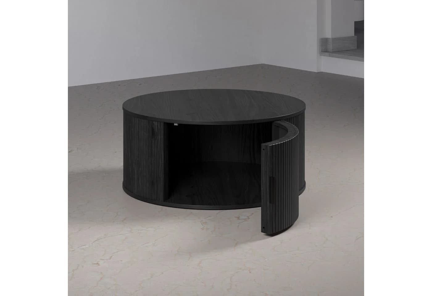 trendteam Couchtisch Ronin Esche Schwarz Rund - Bild 5