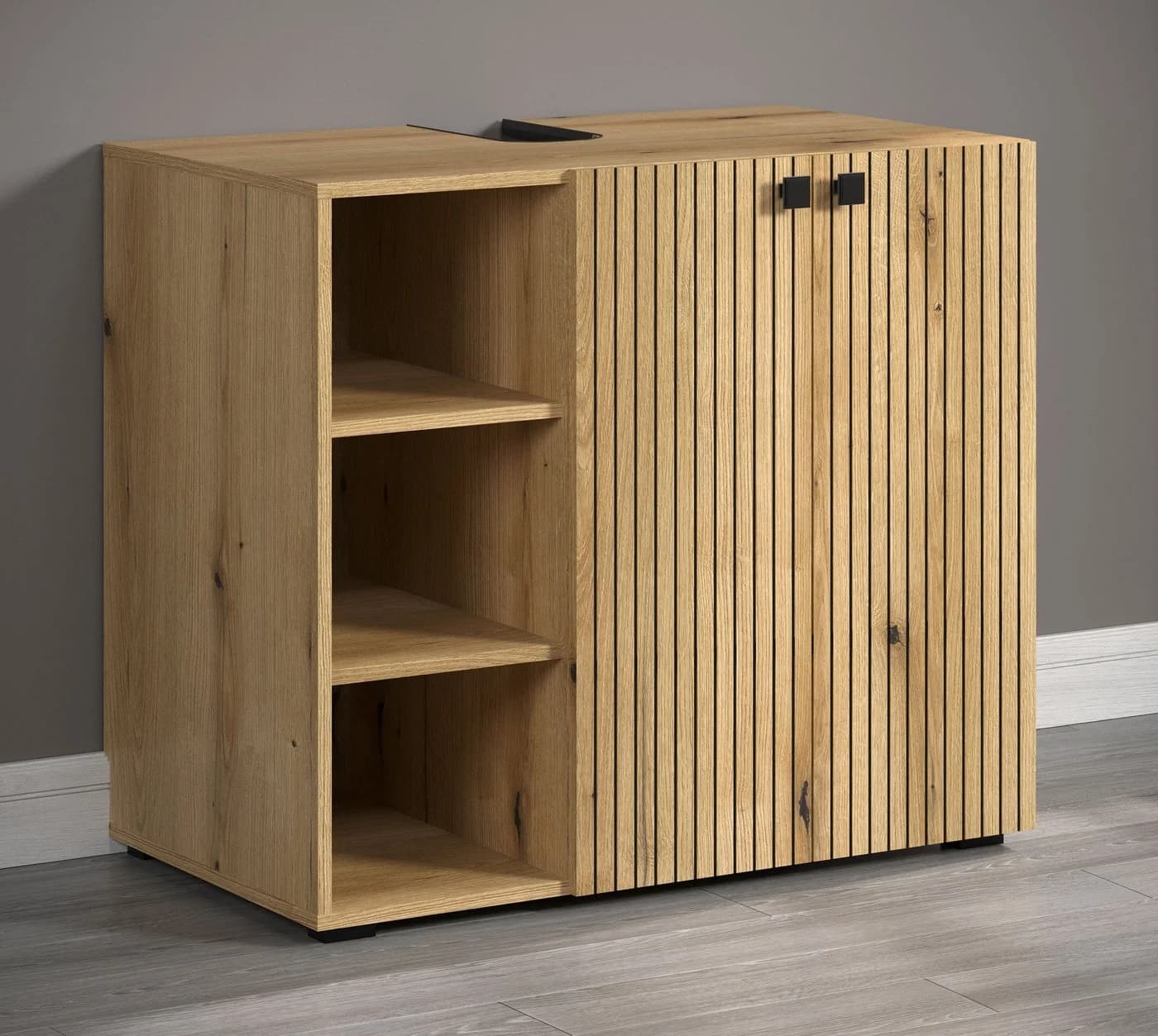 Waschbeckenunterschrank Purebliss Eichefarben Mömax - Bild 4