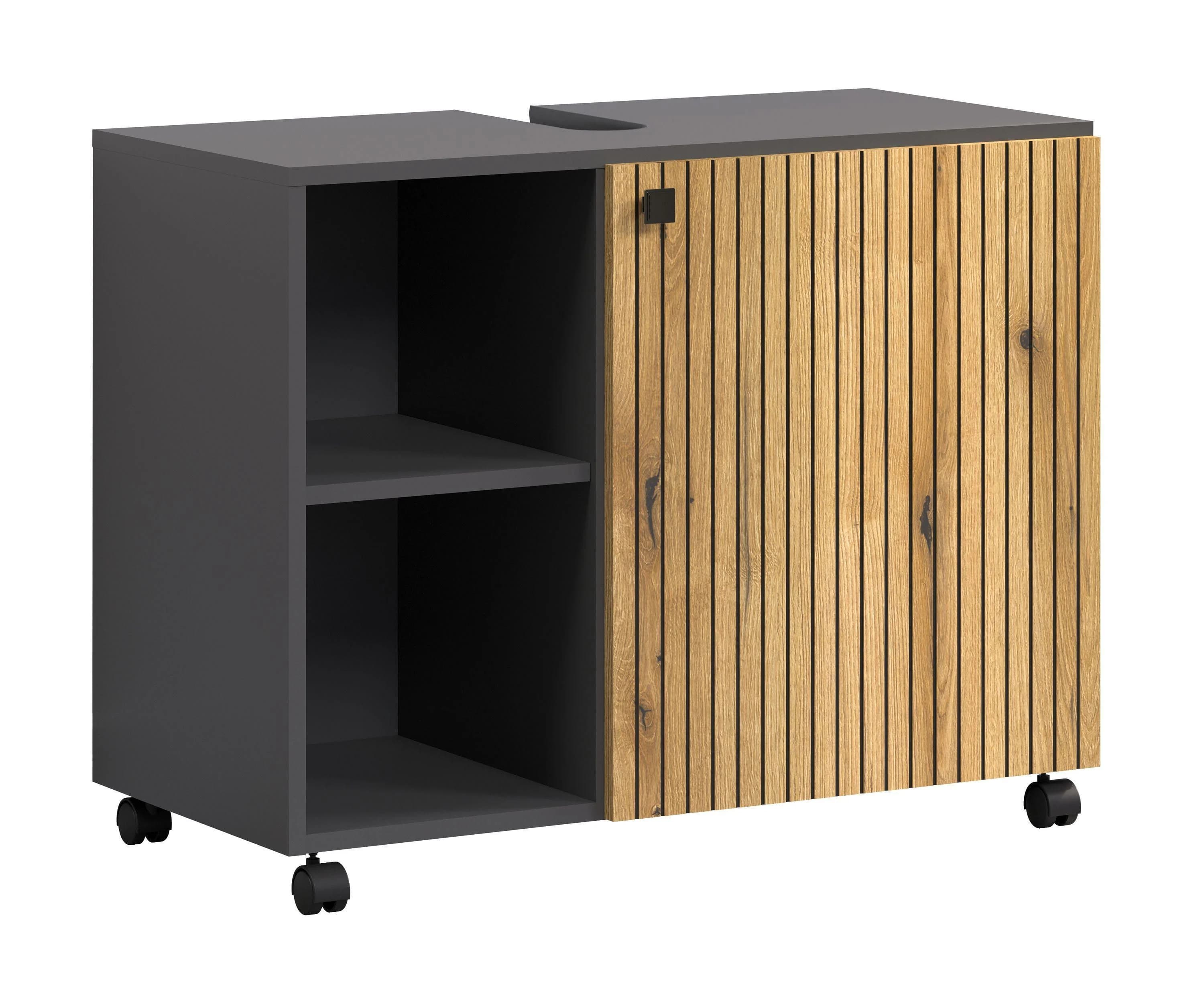 TRENDTEAM Waschtischunterschrank PureBliss Anthrazit