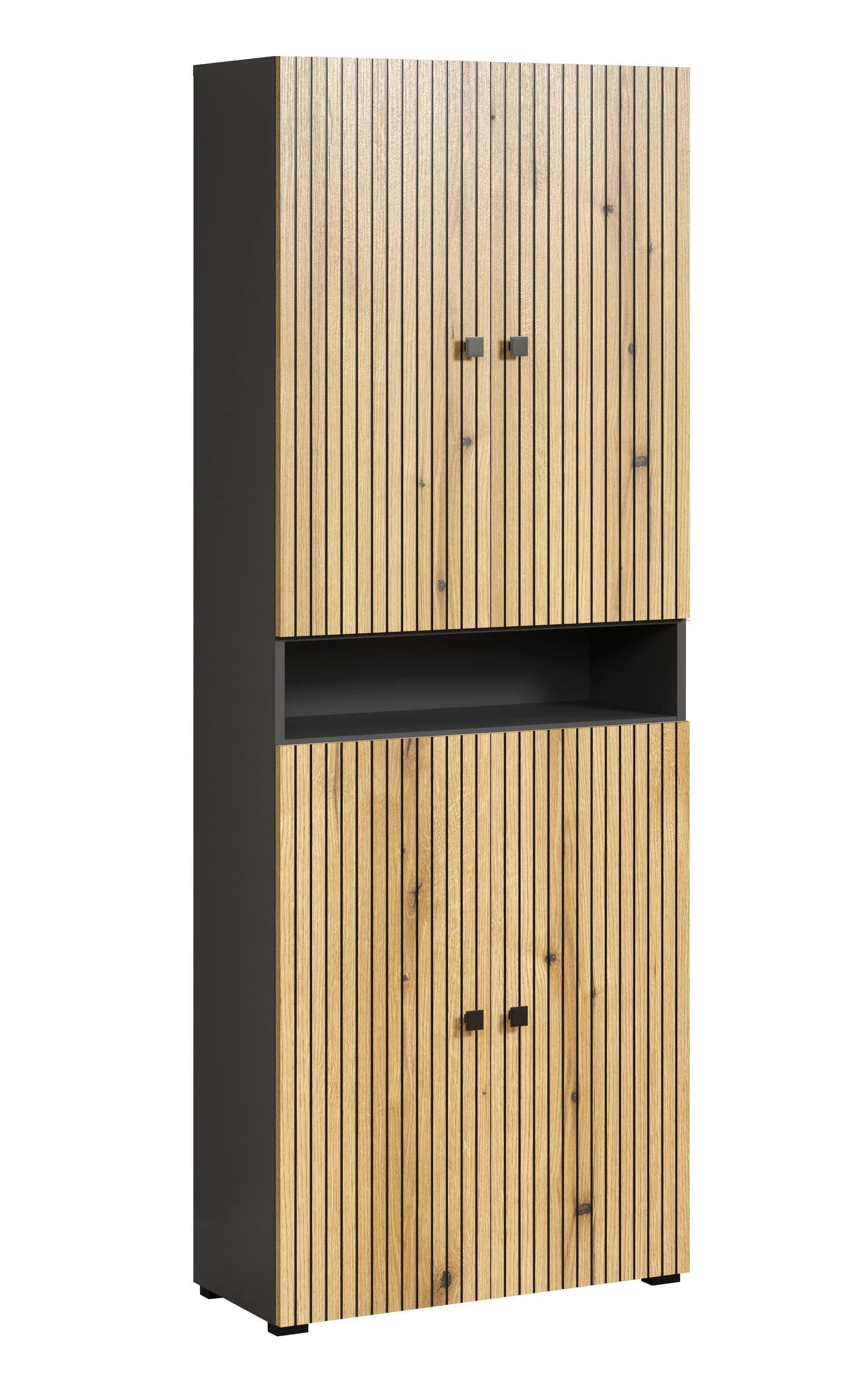 TRENDTEAM BADEZIMMERSÄULE purebliss 4 Türen 1 Fach Eichefarben