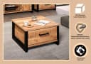 Couchtisch Elda Mango Schwarz Vollauszug Schubladen Home Affaire Bild 5