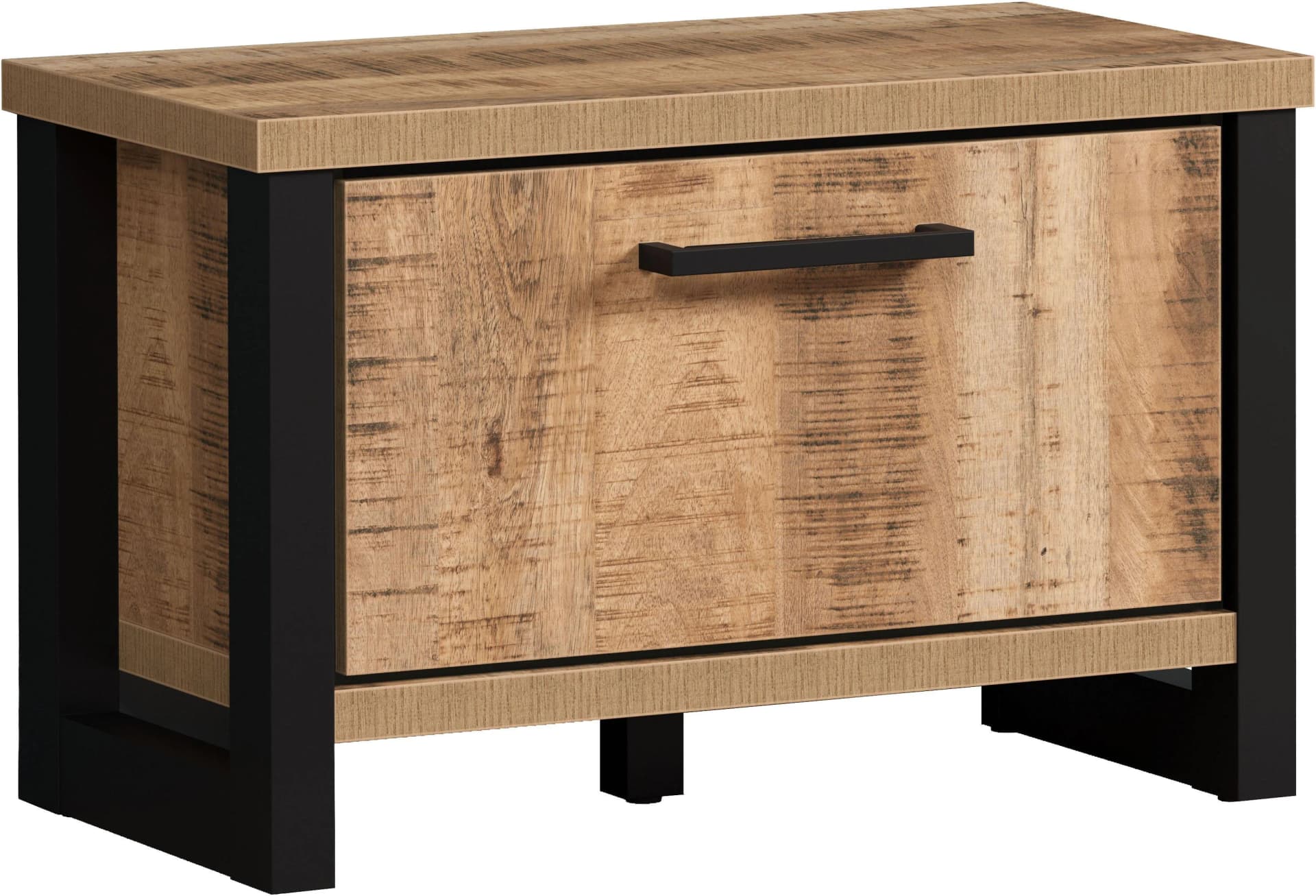 Sitzbank Elda Mango Schwarz Holzwerkstoff MDF Metall
