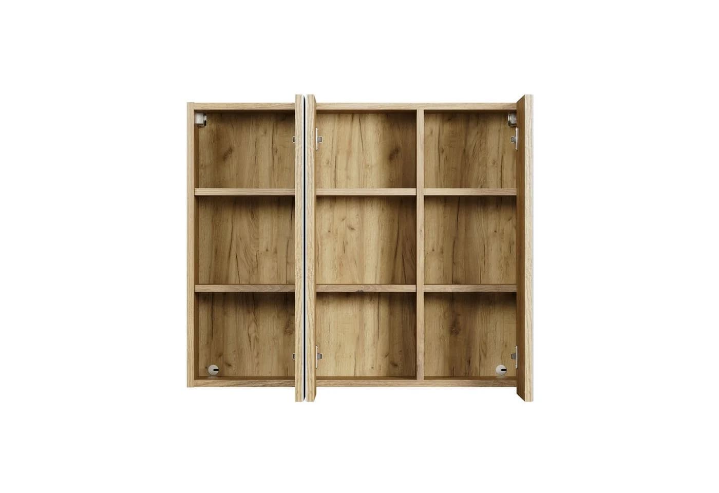 trendteam Badezimmerspiegelschrank PureBliss Evoke Eiche Melamin 3 Spiegeltüren - Bild 3