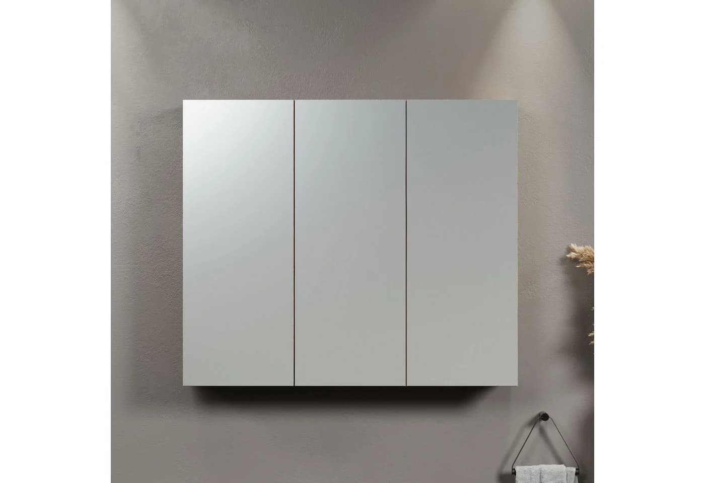 trendteam Badezimmerspiegelschrank PureBliss Evoke Eiche Melamin 3 Spiegeltüren - Bild 5