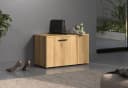 HOME AFFAIRE Sitzbank Amrum Eiche Schwarz mit Stauraum Bild 1