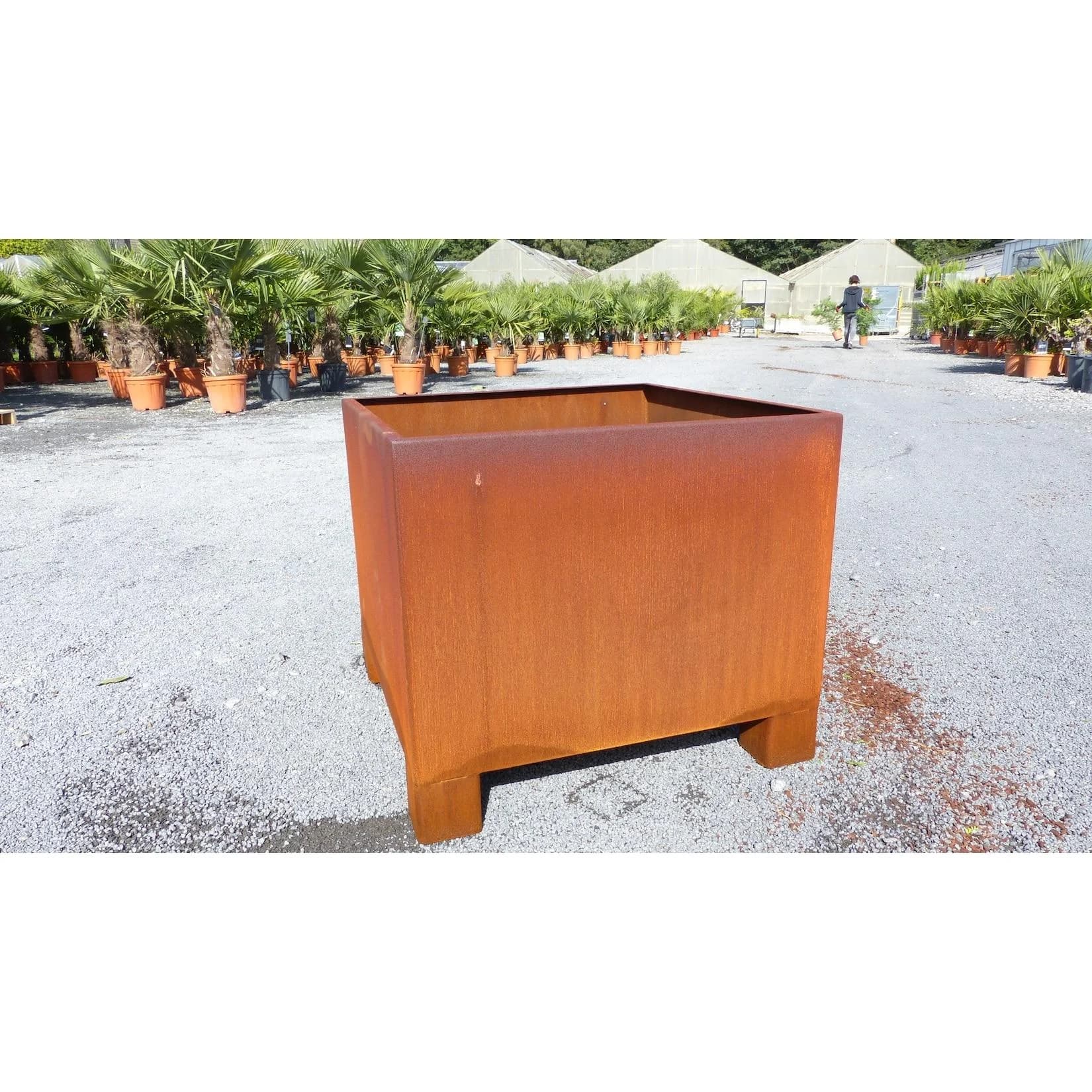 Cortenstahl Pflanzkübel 70x70x60 Rostkübel