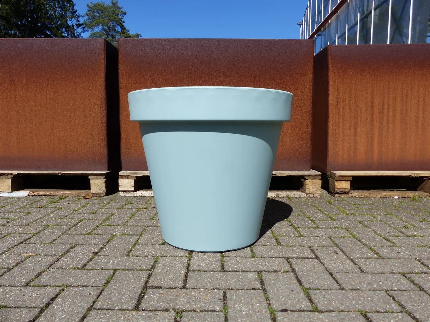 gruenwaren jakubik Pflanzkübel rund blau