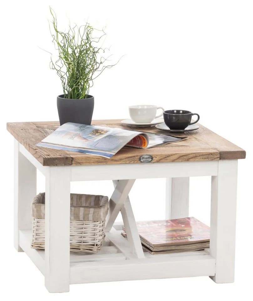 TPFLiving Couchtisch Bastia Landhausstil Ulmenholz Beige - Bild 5