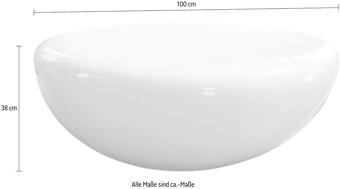 SalesFever Couchtisch Weiß Minimalistisch Hochglanz - Bild 4