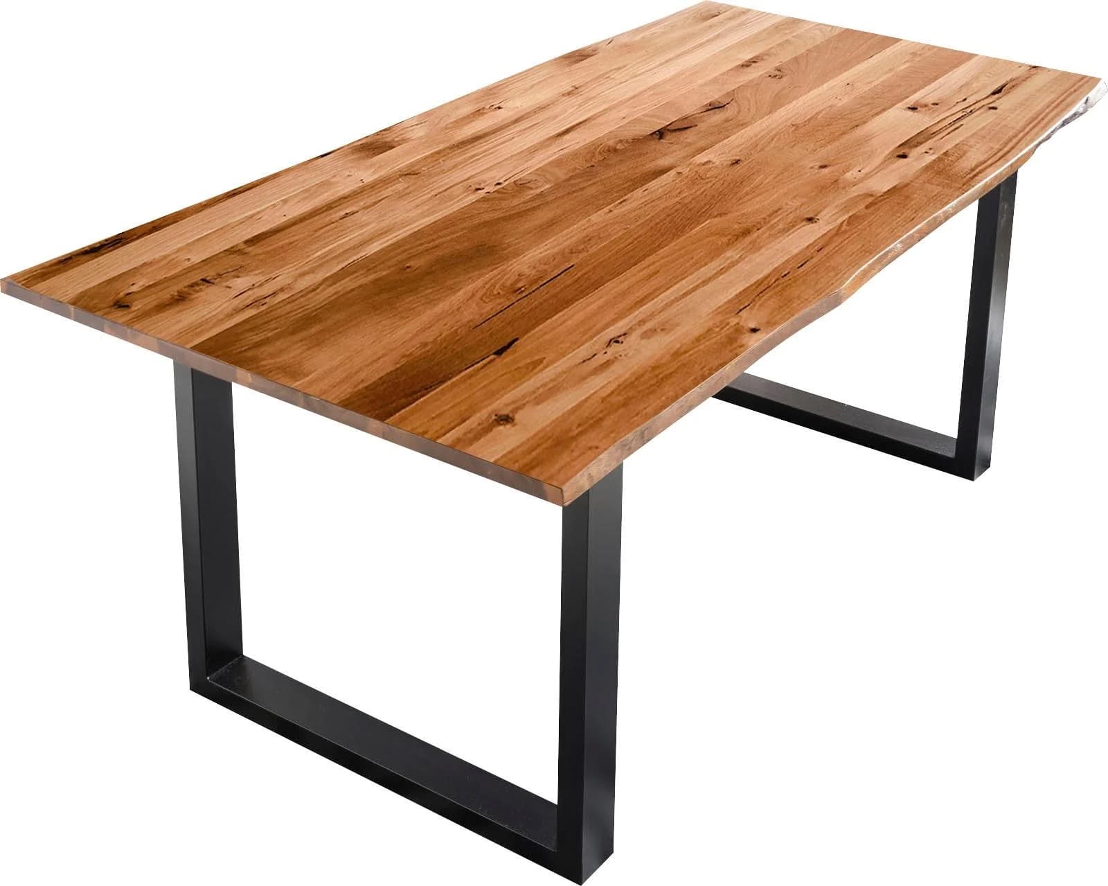 Salesfever Villach Esstisch Massivholz Akazie Cognac/Schwarz