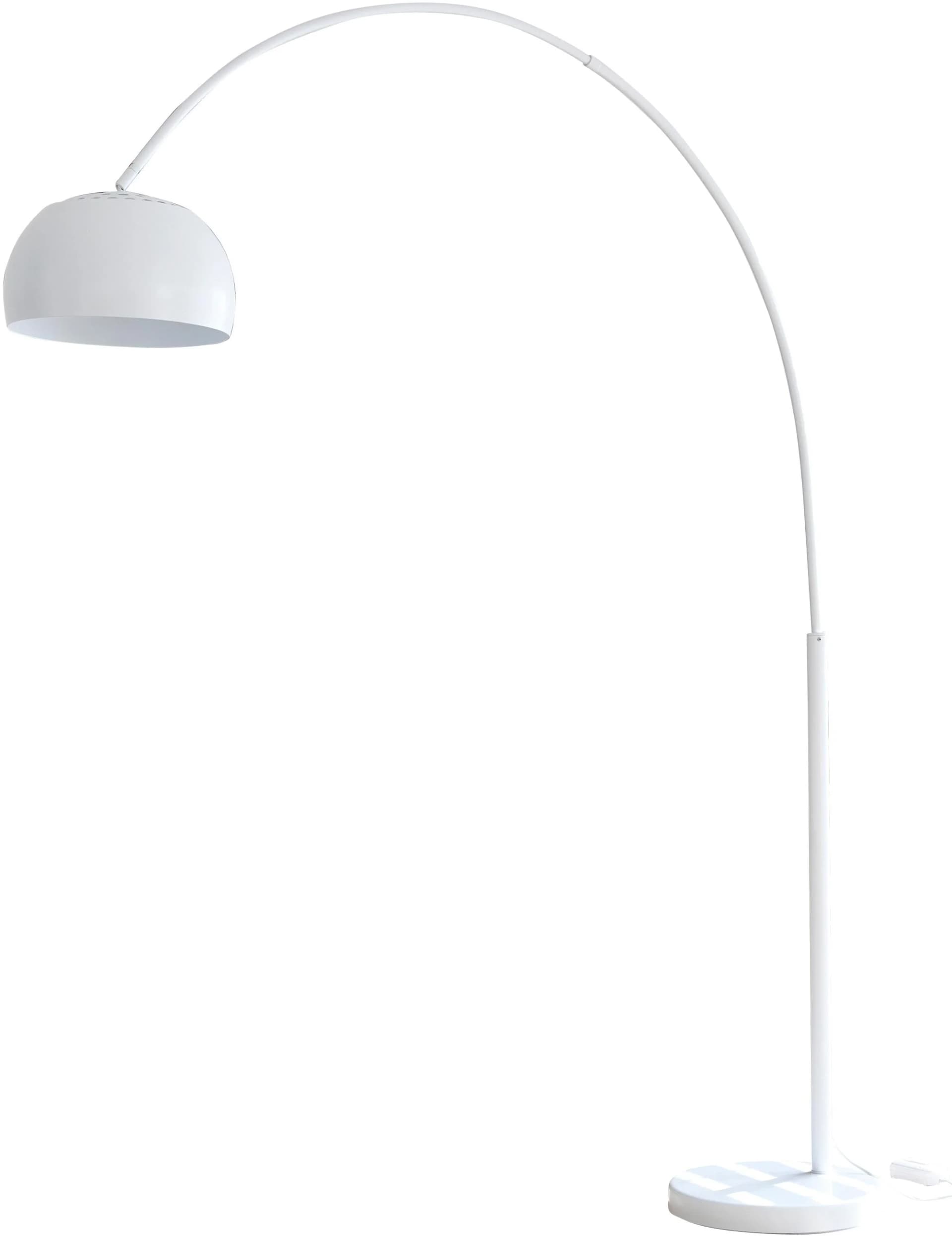 Ultramoderne Bogenlampe aus Chrom und Marmor