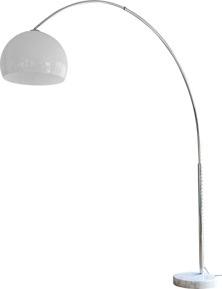 SALESFEVER Bogenlampe Weiß mit Dimmschalter und echtem Marmorfuß - Bild 2